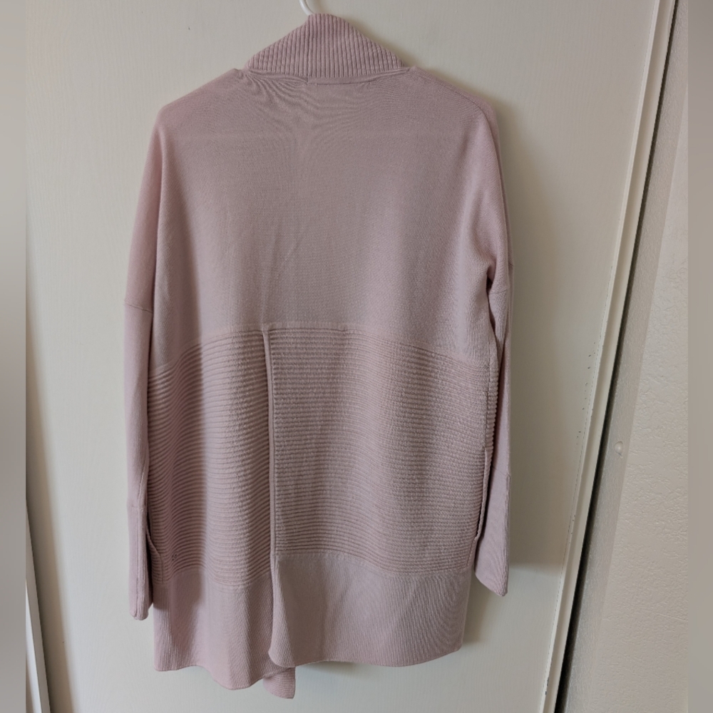 lululemon athletica Women 6 Sit In Lotus Wrap Merino Wool Sweater Cardigan Pink - Picture 5 of 7